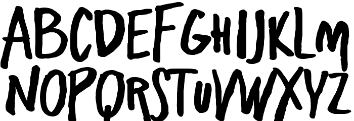 Freehand Blockletter Bold Font LOWERCASE