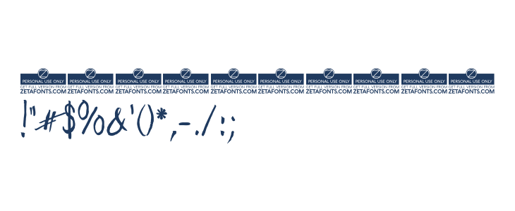 Freehand Blockletter Regular Other Characters