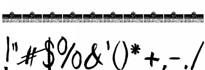 Freehand Blockletter Regular Font OTHER CHARS