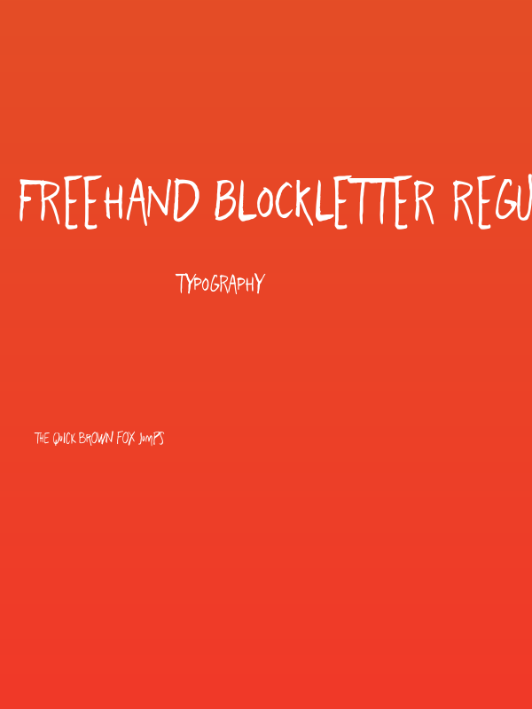 Freehand Blockletter Regular Poster