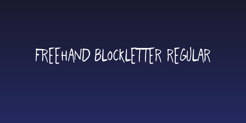 Freehand Blockletter Regular Social Header