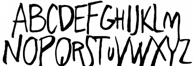 Freehand Blockletter Regular Schriftart Kleinbuchstaben