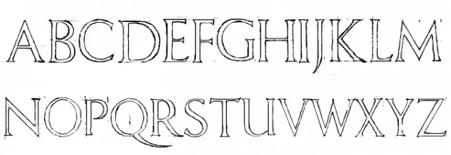 Freehand Roman फ़ॉन्ट अपरकेस