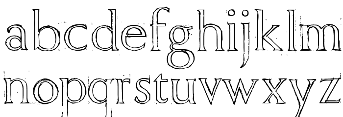 Freehand Roman Font LOWERCASE