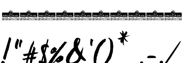 Freehand Script Random Font OTHER CHARS