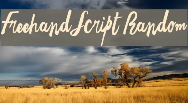 Freehand Script Random Example 2