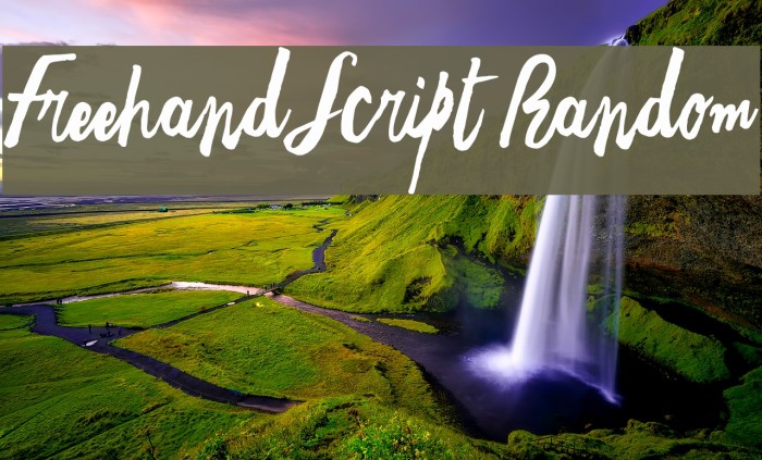 Freehand Script Random Font examples