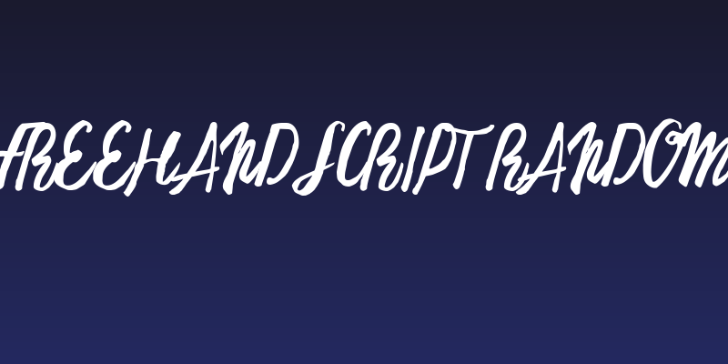 Freehand Script Random Social Header