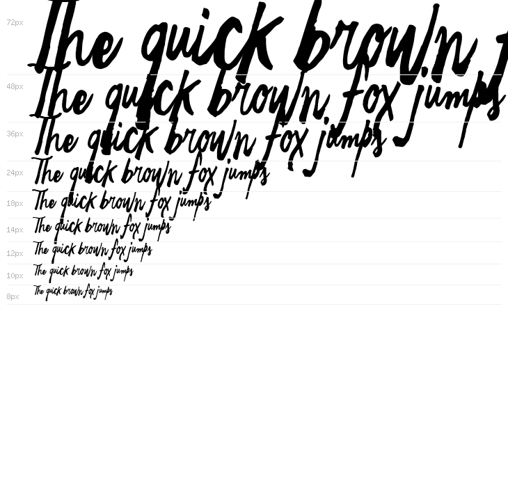 Freehand Script Random Waterfall