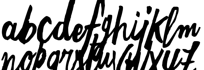 Freehand Script Random Font LOWERCASE