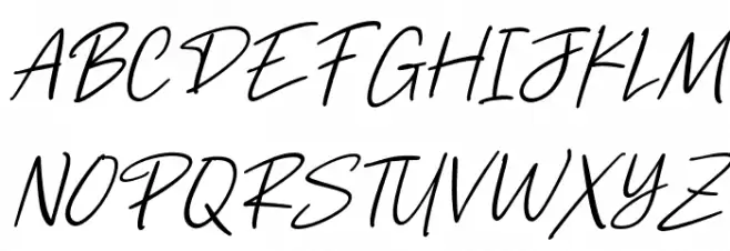 Freehand Signature Schriftart Groß