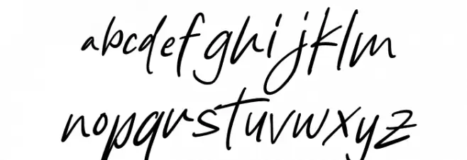 Freehand Signature फ़ॉन्ट लोअरकेस