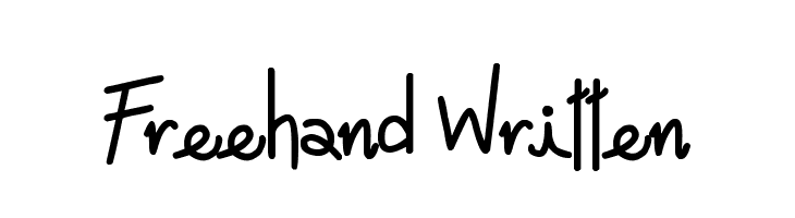 Freehand Written Font