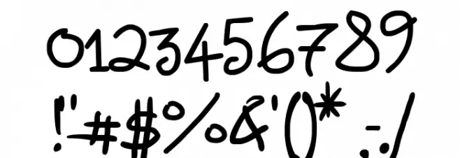Freehand Written Font OTHER CHARS