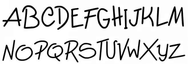 Freehand Written Шрифта ВЕРХНИЙ