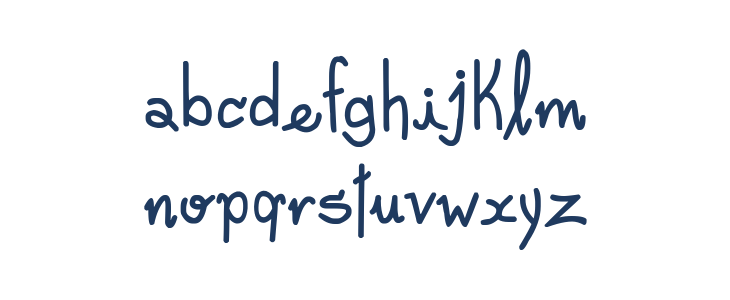 Freehand Written Lowercase