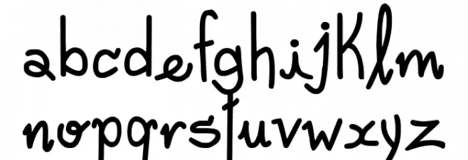 Freehand Written Font LOWERCASE