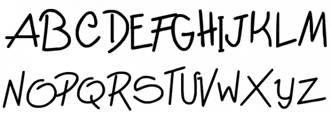 Freehand Written Fonte MAIÚSCULAS