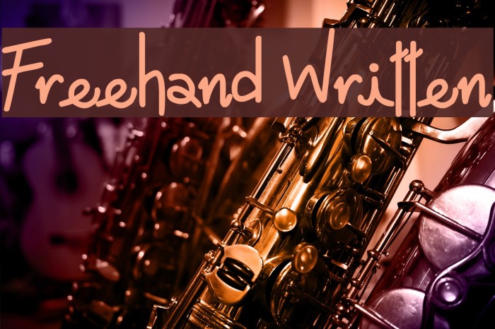 Freehand Written Font examples