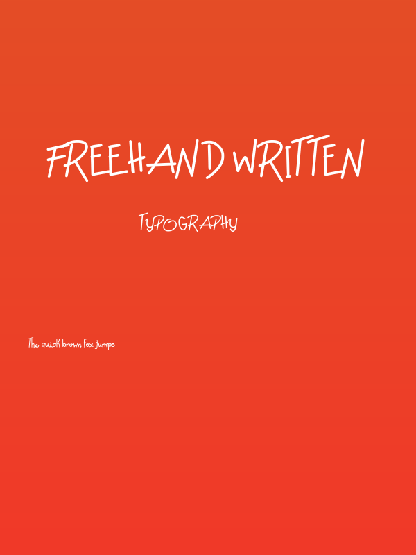 Freehand Written Poster