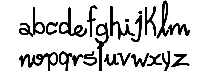 Freehand Written Font LOWERCASE
