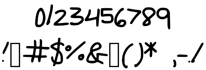 Freehand Font OTHER CHARS