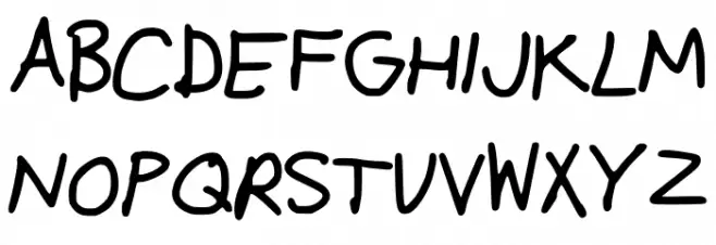 Freehand Schriftart Groß