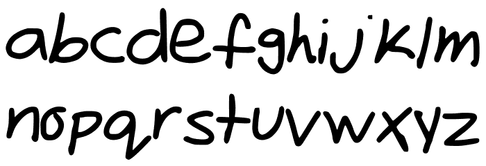Freehand Font LOWERCASE