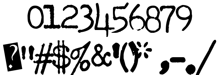 FreekyTypewriter Font OTHER CHARS