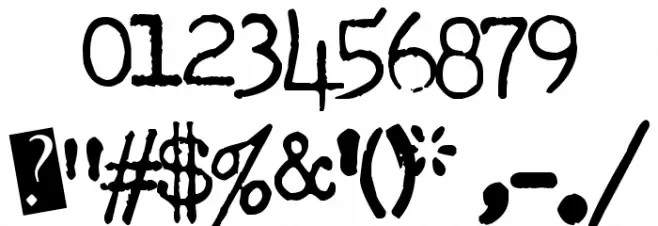 FreekyTypewriter Font OTHER CHARS