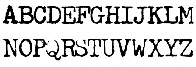 FreekyTypewriter Polices MAJUSCULES