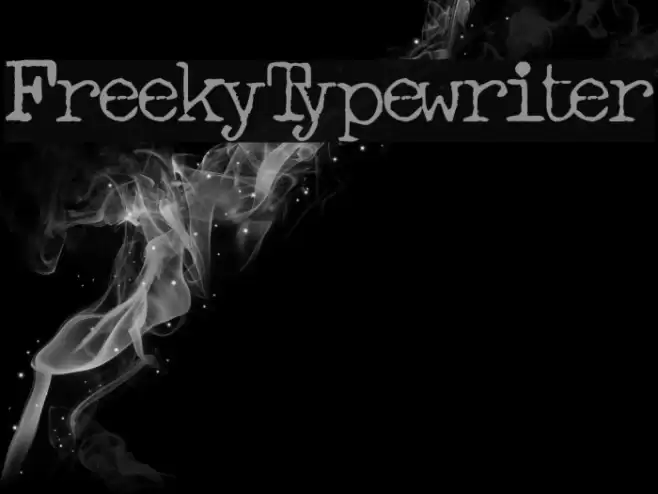 FreekyTypewriter Font examples