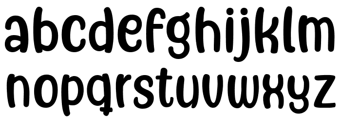 Freely Movable Regular Font LOWERCASE