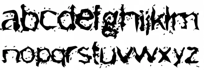Freemason Blah Schriftart Kleinbuchstaben