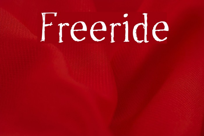 Freeride Font examples