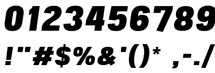 Freeroad Black Italic Font OTHER CHARS