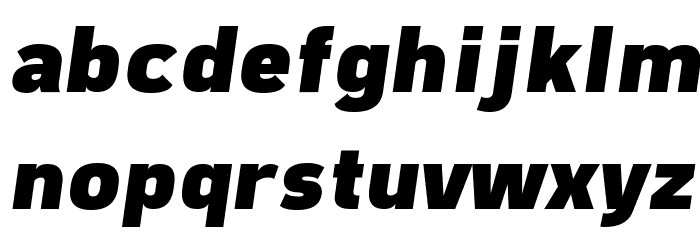 Freeroad Black Italic Font LOWERCASE