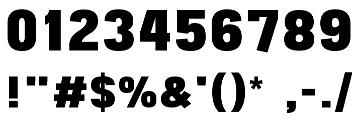 Freeroad Black Font OTHER CHARS