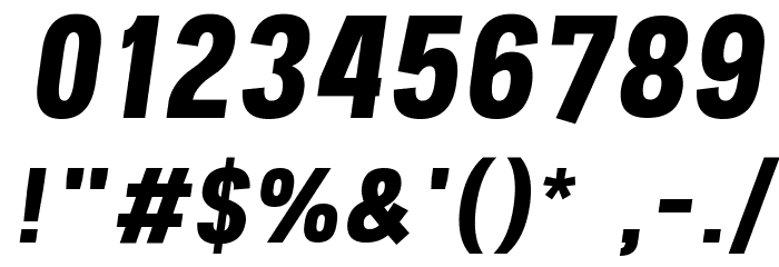 Freeroad Bold Italic Font OTHER CHARS
