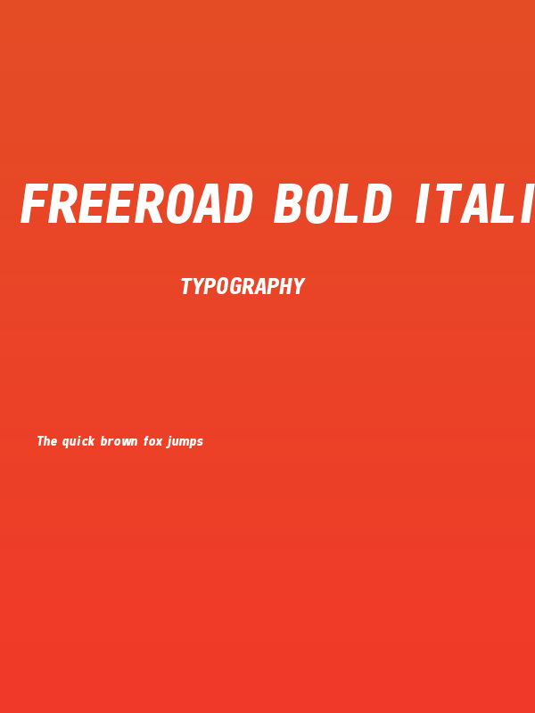 Freeroad Bold Italic Poster