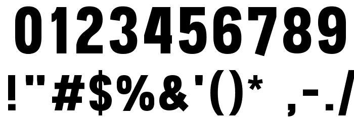Freeroad Bold Font OTHER CHARS