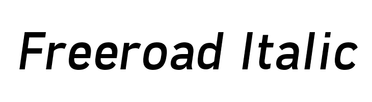 Freeroad Italic Font