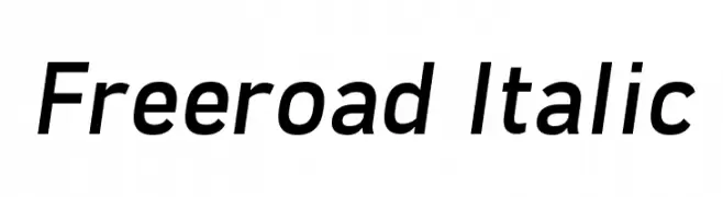 Freeroad Italic  フリーフォントのダウンロード