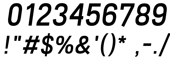 Freeroad Italic Font OTHER CHARS