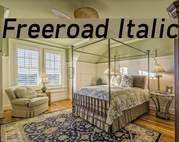Freeroad Italic Font examples