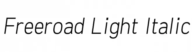 Freeroad Light Italic  フリーフォントのダウンロード