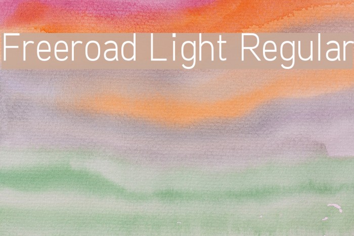 Freeroad Light Regular لخطوط تنزيل examples