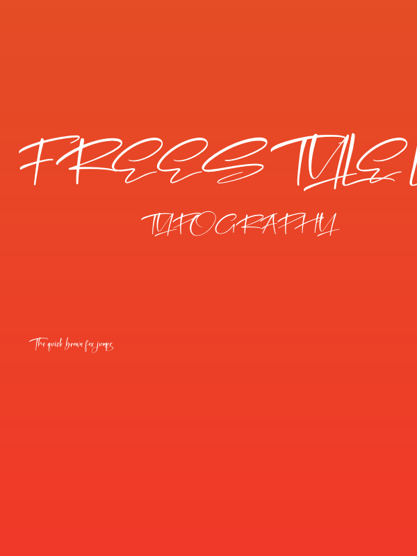 Freestyle Lettering Italic Poster