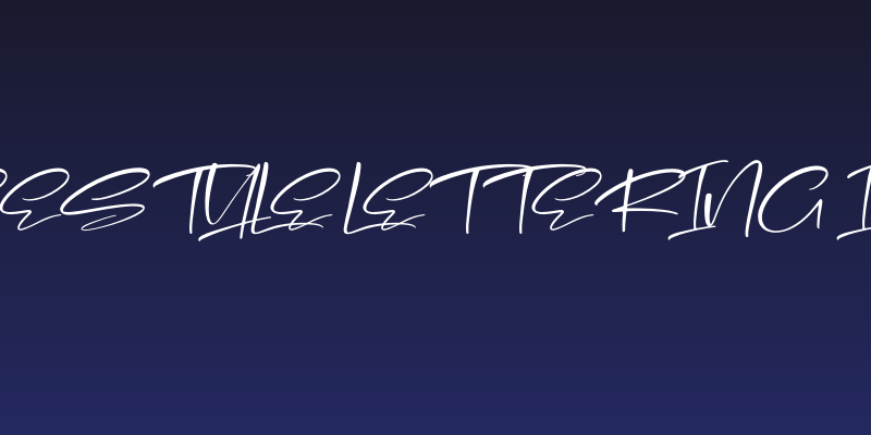Freestyle Lettering Italic Social Header