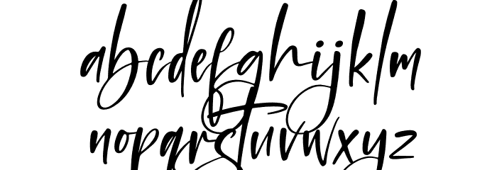 Freestyle Lettering Italic Font LOWERCASE